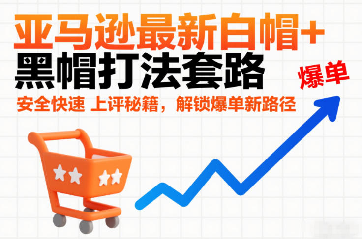 亚马逊最新白帽+黑帽打法套路，安全快速上评秘籍，解锁爆单新路径-情久项目网