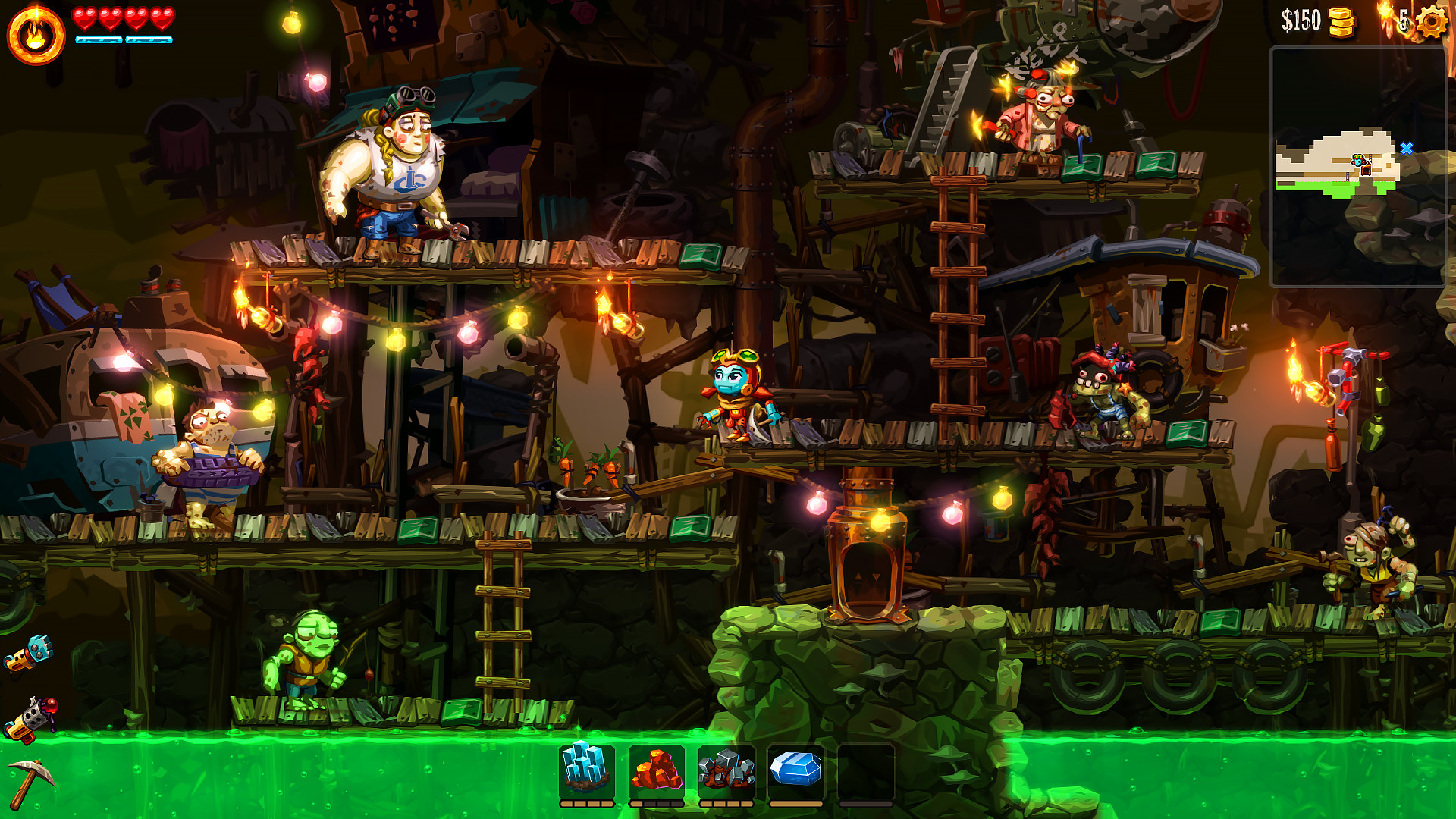 《蒸汽世界 挖掘2 SteamWorld Dig2》Switch中文版NSP下载 – 含4.1.1补丁-情久项目网