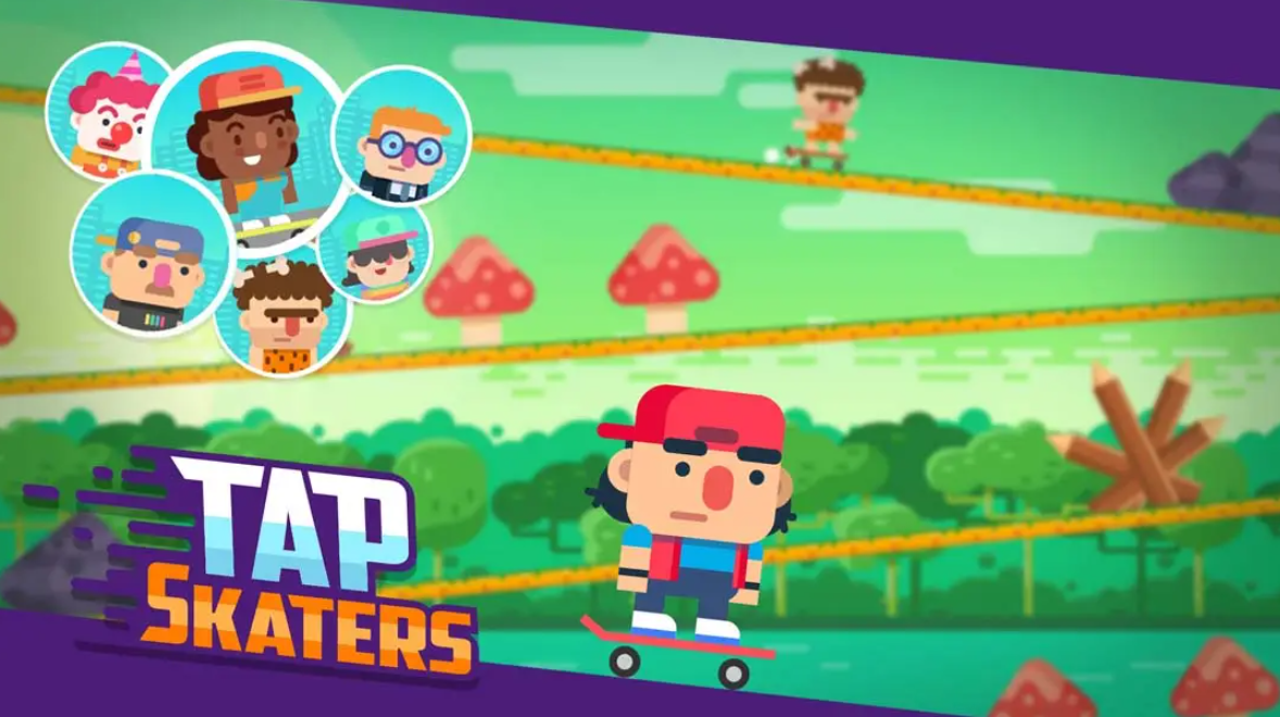 《速降滑板比赛游戏 Tap Skaters》Switch英文版NSP下载-情久项目网