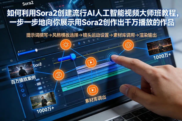 如何利用Sora2创建流行AI人工智能视频大师班，一步一步地向你展示用Sora2创作出千万播放的作品-情久项目网