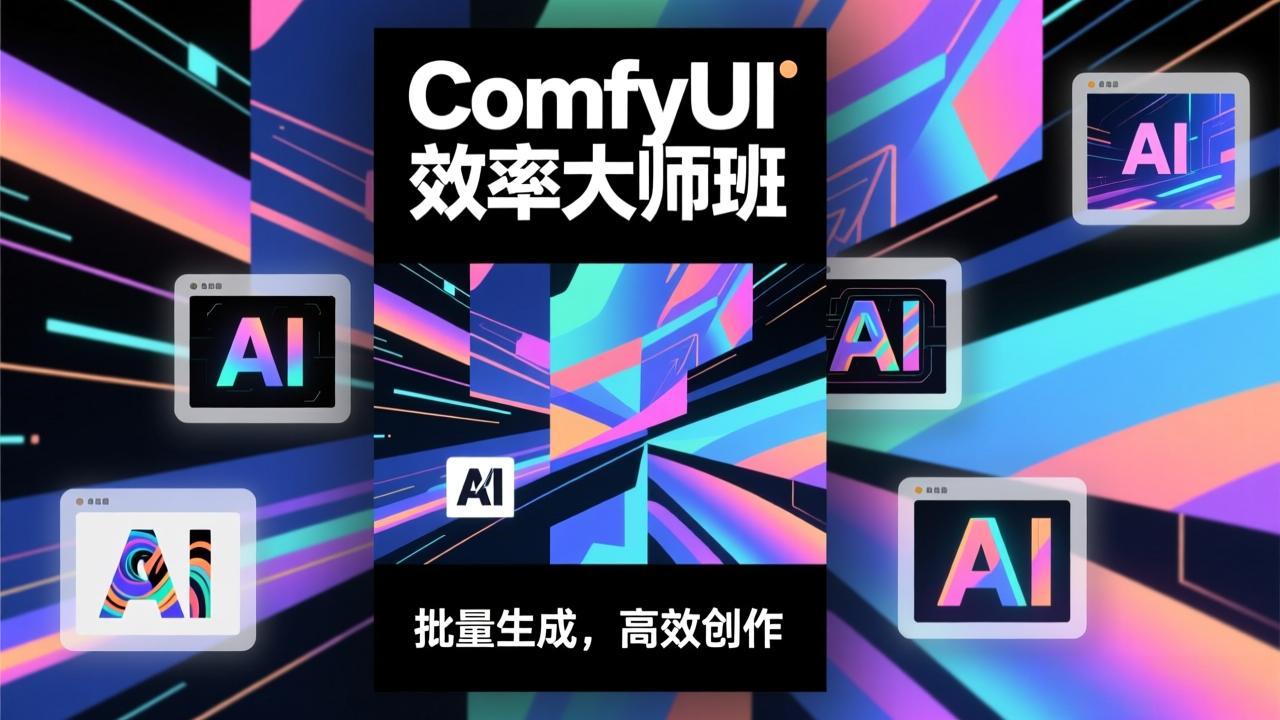 ComfyUI效率大师班：工作流搭建，批量生成，将个人AI出图效率提升5-10倍，月接单收入1-3万-情久项目网