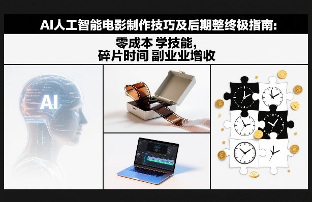 AI人工智能电影制作技巧及后期完整终极指南：零成本学技能，碎片时间副业增收-情久项目网