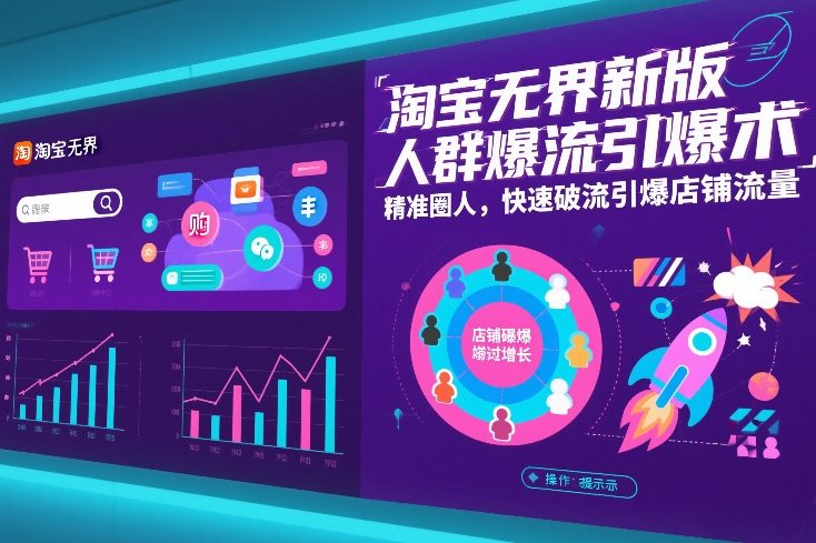 淘宝无界新版人群爆流引爆术，精准圈人，快速破流引爆店铺流量-情久项目网