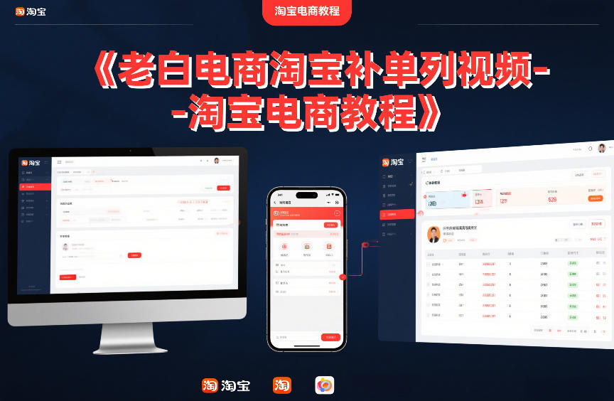 老白电商淘宝补单系列视频-淘宝电商教程-情久项目网