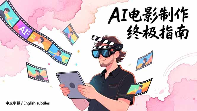 AI电影制作终极指南：从创意到成片，系统掌握智能影视全流程实战课(中英字幕-情久项目网
