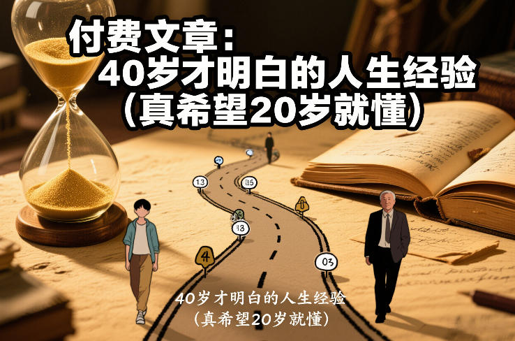 付费文章：40岁才明白的人生经验(真希望20岁就懂)-情久项目网