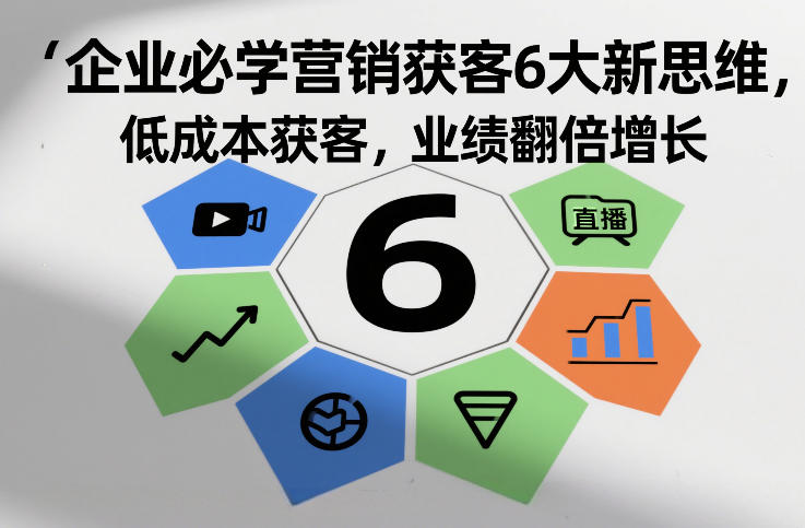 企业必学营销获客6大新思维，低成本获客，业绩翻倍增长-情久项目网