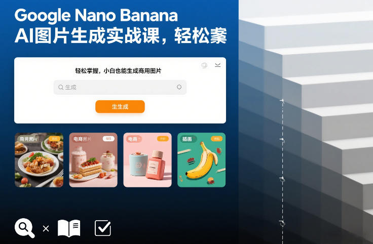 Google Nano Banana AI图片生成实战课，轻松掌握，小白也能生成商用图片-情久项目网