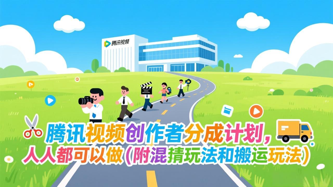 腾讯视频创作者分成计划，人人都可以做(附混剪玩法和搬运玩法-情久项目网