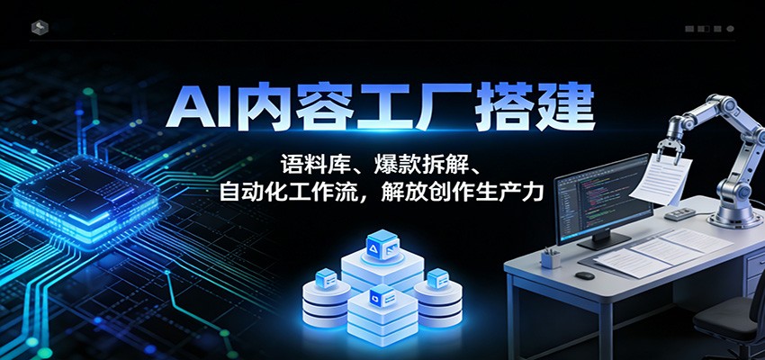 AI内容工厂搭建：语料库、爆款拆解、自动化工作流，解放创作生产力-情久项目网