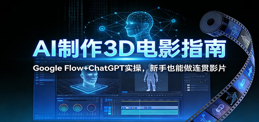 AI制作3D电影指南：Google Flow+ChatGPT实操，新手也能做连贯影片-情久项目网