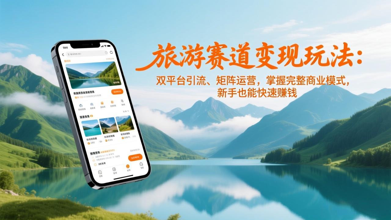 旅游赛道变现玩法：双平台引流、矩阵运营，掌握完整商业模式，新手也能快速赚钱-情久项目网