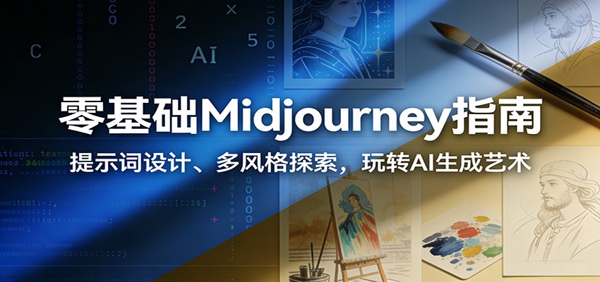 零基础Midjourney指南：提示词设计、多风格探索，玩转AI生成艺术-情久项目网