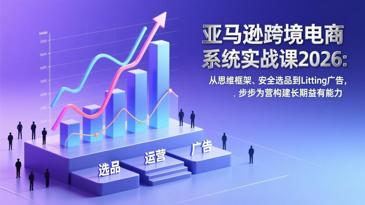 亚马逊跨境电商系统实战课2026：从思维框架、安全选品到Listing广告，步步为营构建长期盈利能力-情久项目网