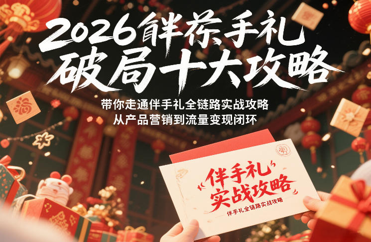 2026伴手礼破局十大攻略，带你走通伴手礼全链路实战攻略，从产品营销到流量变现闭环-情久项目网