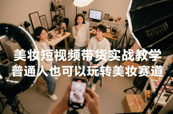 美妆短视频带货实战教学，普通人也可以玩转美妆赛道-情久项目网