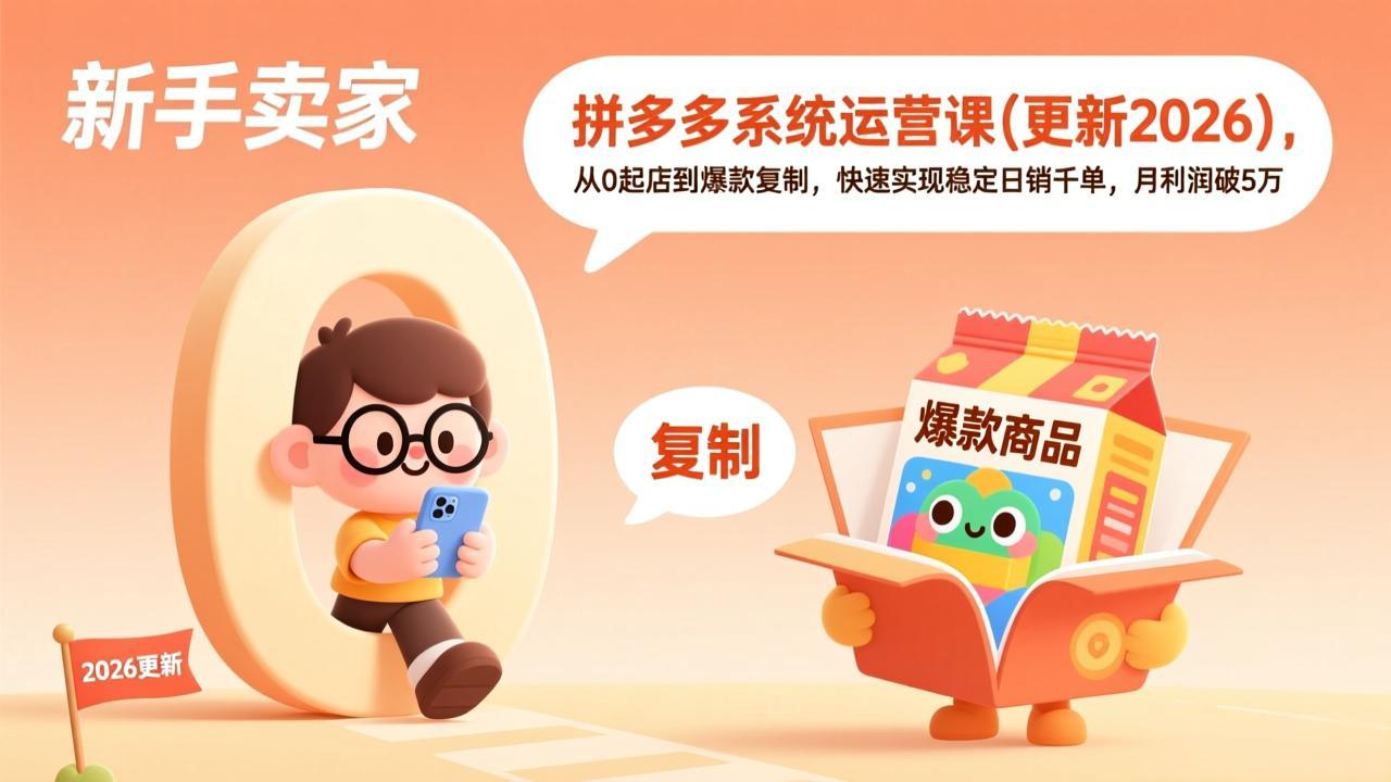 拼多多系统运营课(更新2026-情久项目网