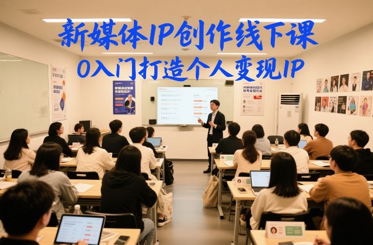 新媒体IP创作线下课，0入门打造个人变现IP-情久项目网