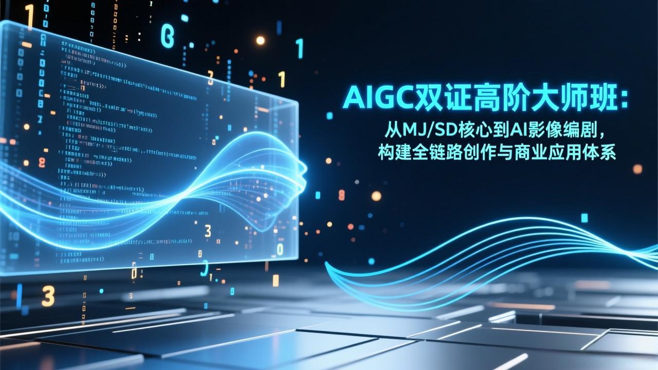 AIGC双证高阶大师班：从MJ/SD核心到AI影像编剧，构建全链路创作与商业应用体系-情久项目网