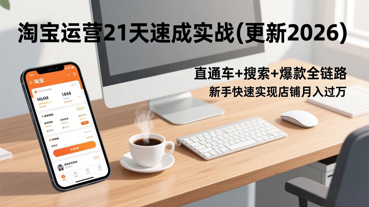 淘宝运营21天速成实战(更新2026-情久项目网