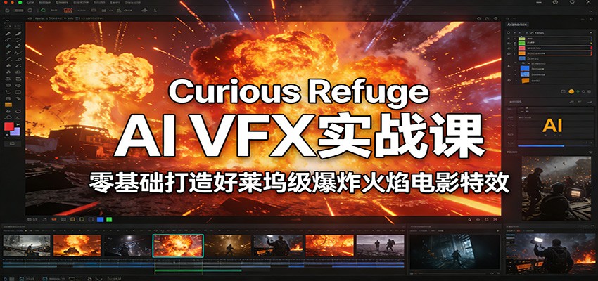 Curious Refuge AI VFX实战课，零基础打造好莱坞级爆炸火焰电影特效-情久项目网