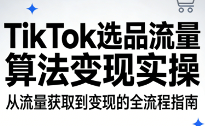 TikTok选品流量算法变现实操-情久项目网