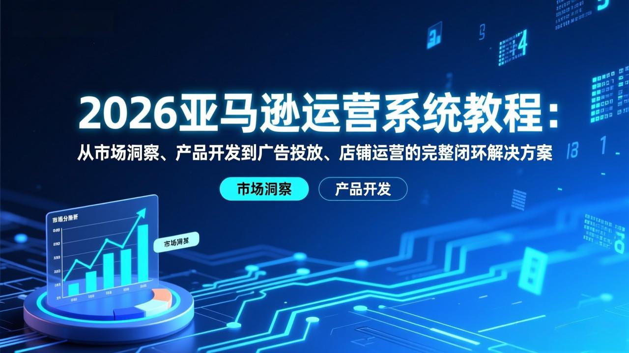 2026亚马逊运营系统教程：从市场洞察、产品开发到广告投放、店铺运营的完整闭环解决方案-情久项目网