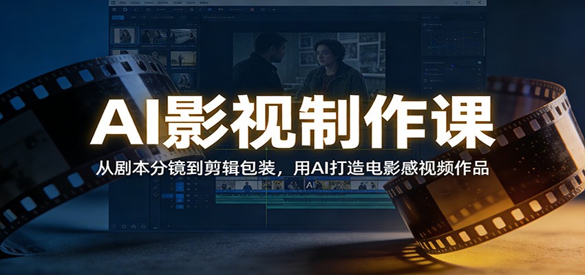 AI影视制作课：从剧本分镜到剪辑包装，用AI打造电影感视频作品-情久项目网
