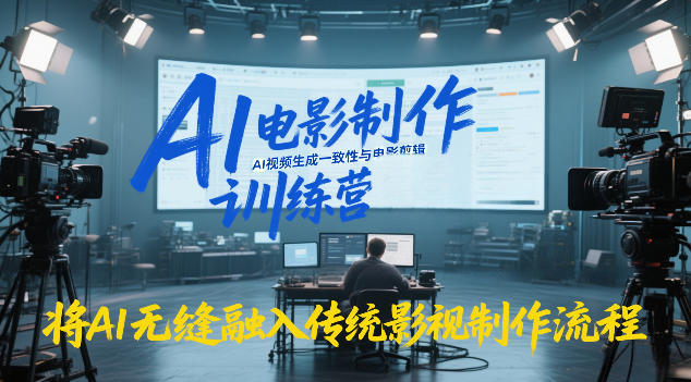 AI电影制作训练营，掌握AI视频生成一致性与电影剪辑，将AI无缝融入传统影视制作流程-情久项目网