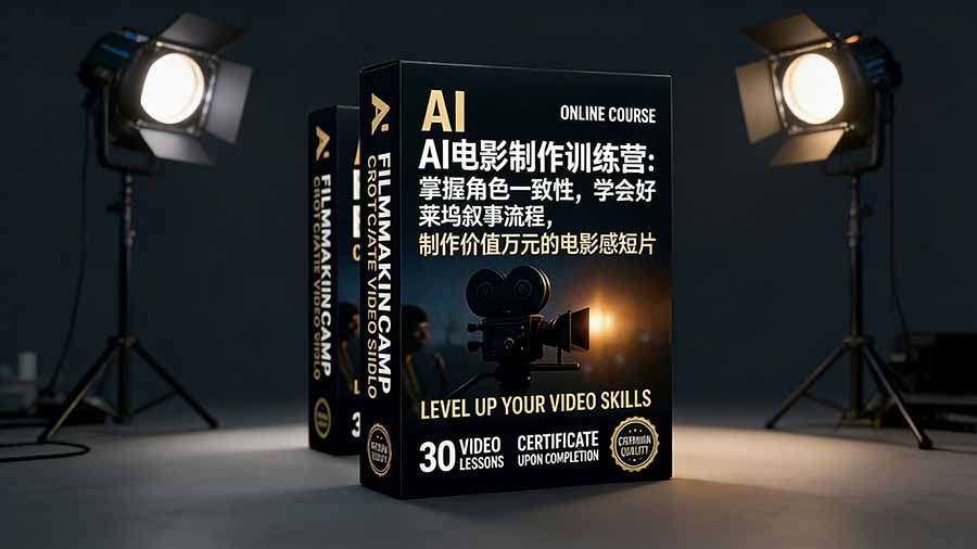 AI电影制作训练营：掌握角色一致性，学会好莱坞叙事流程，制作价值万元的电影感短片-情久项目网
