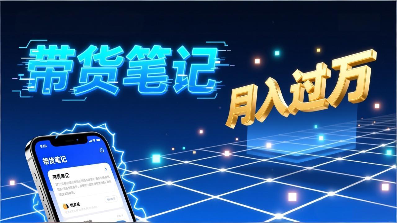 小红书爆款笔记带货实战：拆解封面标题正文全要素，手把手教你单篇笔记带货月入过万-情久项目网