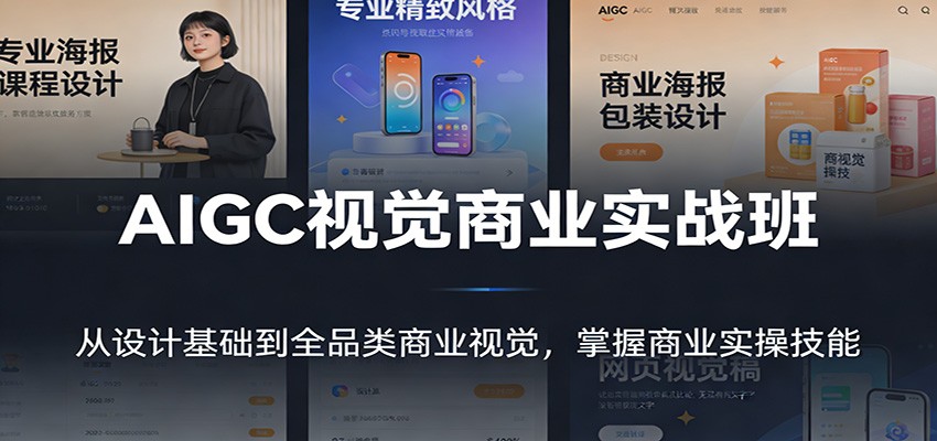 AIGC视觉商业实战班：从设计基础到全品类商业视觉，掌握商业实操技能-情久项目网