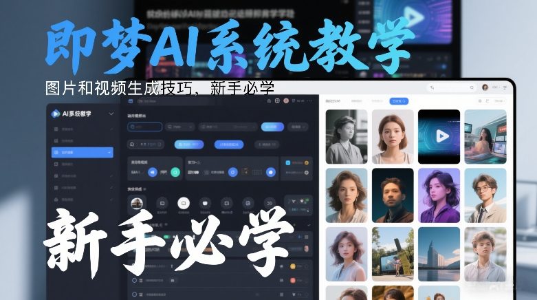 即梦AI系统教学，图片和视频生成技巧，新手必学-情久项目网