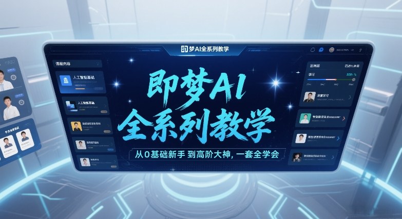即梦AI全系列教学，从0基础新手到高阶大神，一套全学会-情久项目网
