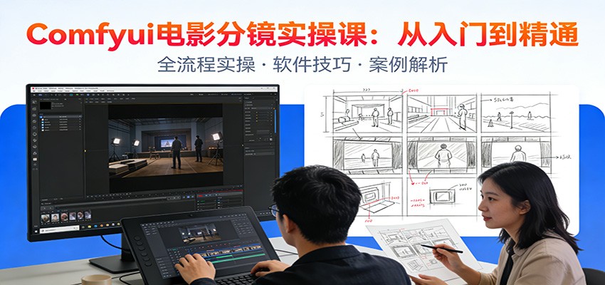 ComfyUI电影分镜实操课：分镜一致性，全流程AI视频制作，零基础也能做专业分镜-情久项目网