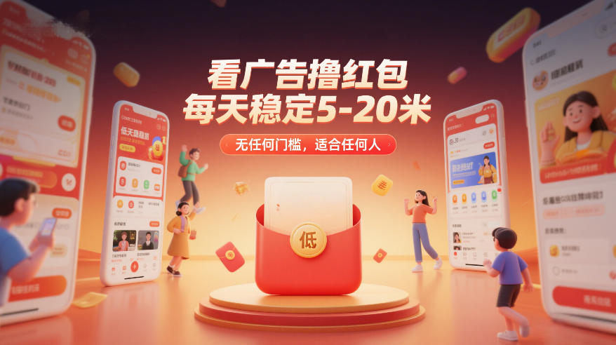 看广告撸红包，每天稳定5-20米，无任何门槛，适合任何人-情久项目网