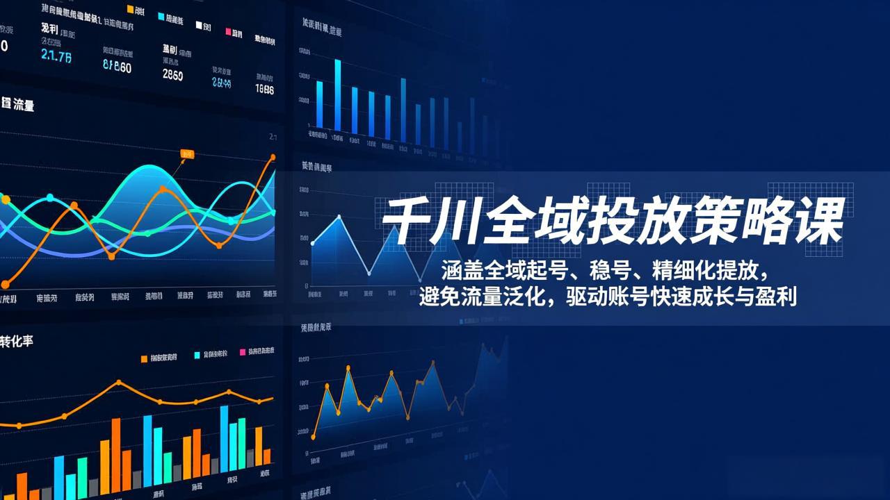 千川全域投放策略课：涵盖全域起号、稳号、精细化投放，避免流量泛化，驱动账号快速成长与盈利-情久项目网