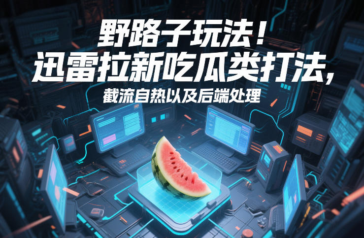 野路子玩法！迅雷拉新吃瓜类打法，截流自热以及后端处理-情久项目网
