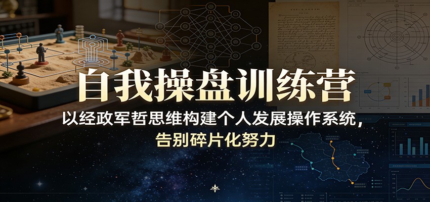 自我操盘训练营：以经政军哲思维构建个人发展操作系统，告别碎片化努力-情久项目网