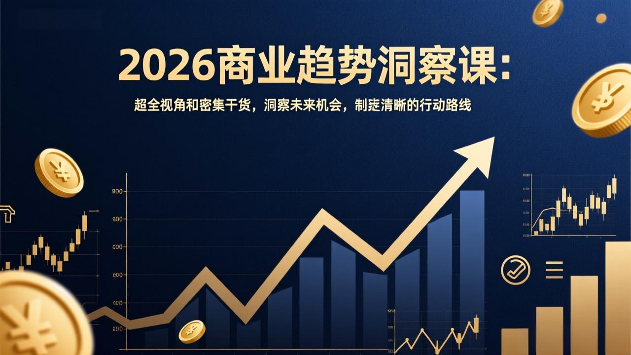 2026商业趋势洞察课：超全视角和密集干货，洞察未来机会，制定清晰的行动路线-情久项目网