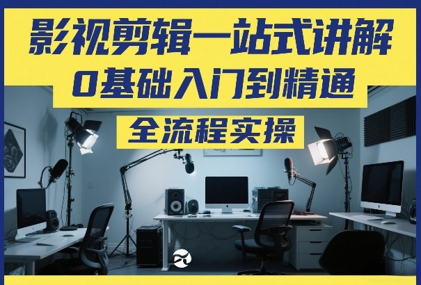 影视剪辑一站式讲解，0基础入门到精通，全流程实操-情久项目网