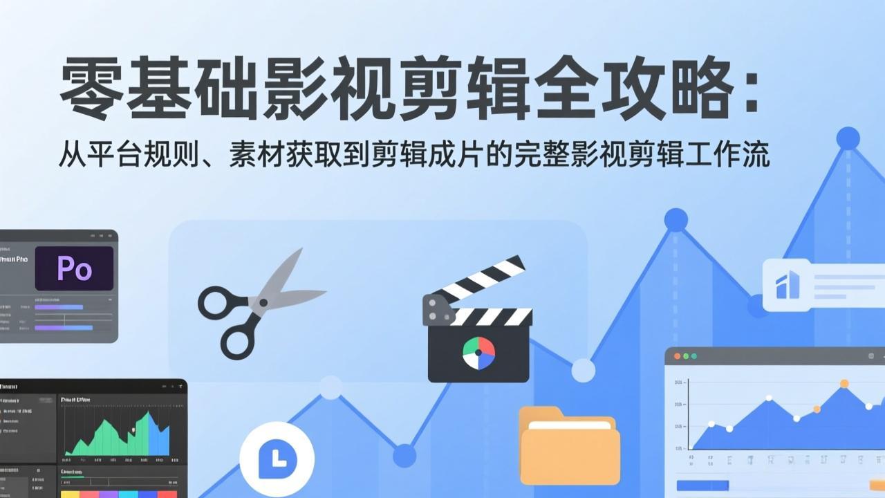 零基础影视剪辑全攻略：从平台规则、素材获取到剪辑成片的完整影视剪辑工作流-情久项目网