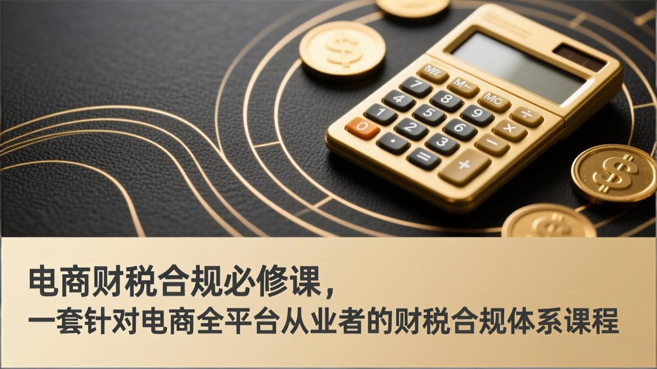 电商财税合规必修课，是一套针对电商全平台从业者的财税合规体系课程-情久项目网