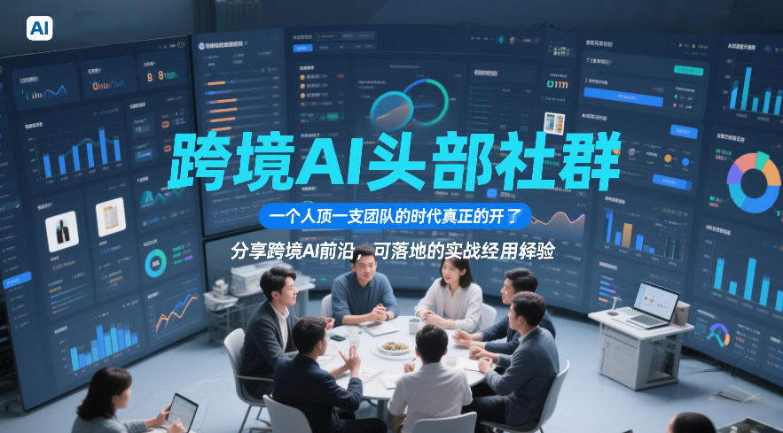 跨境AI头部社群，一个人顶一支团队的时代真正的开始了，分享跨境AI前沿，可落地的实战经验(更新)-情久项目网