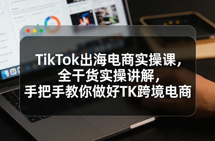 TikTok出海电商实操课，全干货实操讲解，手把手教你做好TK跨境电商-情久项目网