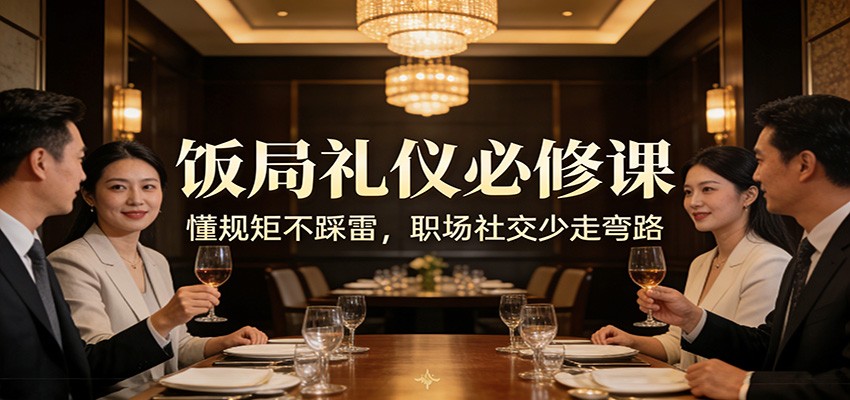 公众号收费文章：《饭局礼仪必修课：懂规矩不踩雷，职场社交少走弯路》-情久项目网