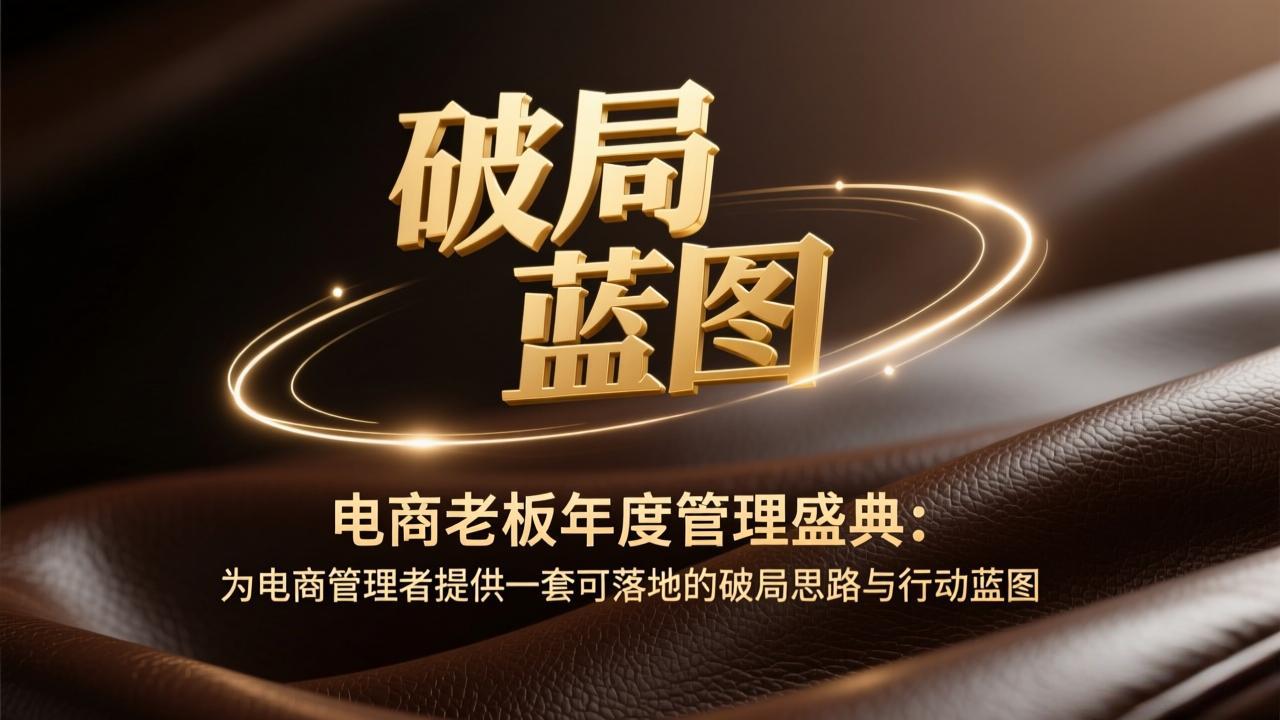 电商老板年度管理盛典：为电商管理者提供一套可落地的破局思路与行动蓝图-情久项目网