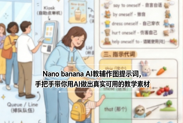 Nano banana AI教辅作图提示词，手把手带你用AI做出真实可用的教学素材-情久项目网