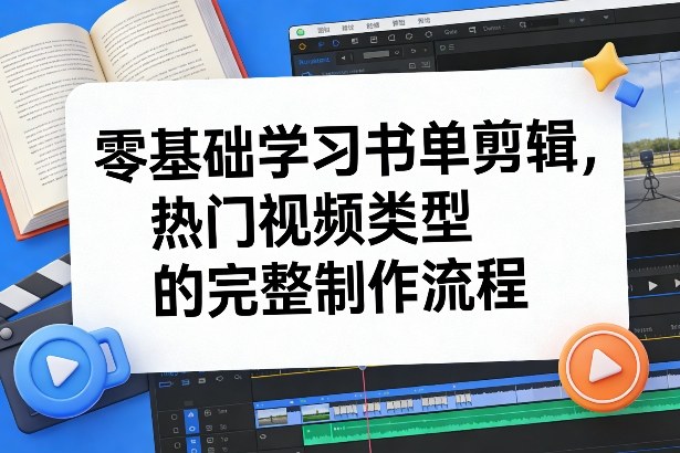 零基础学习书单剪辑，热门视频类型的完整制作流程(更新2026)-情久项目网