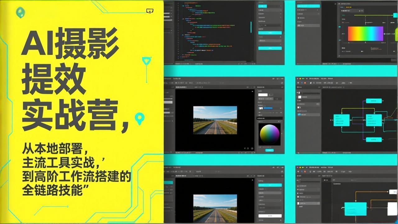 AI+摄影提效实战营，从本地部署，主流工具实战，到高阶工作流搭建的全链路技能-情久项目网